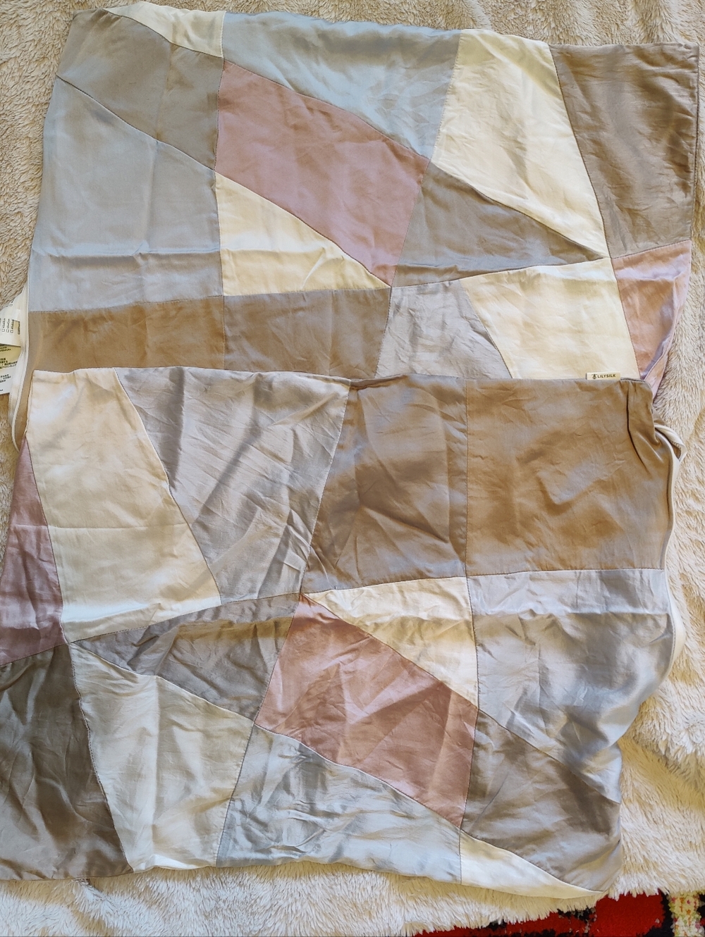 Lilysilk Patchwork Pillow Case Set - NWOT REAL SILK - Picture 6 of 6
